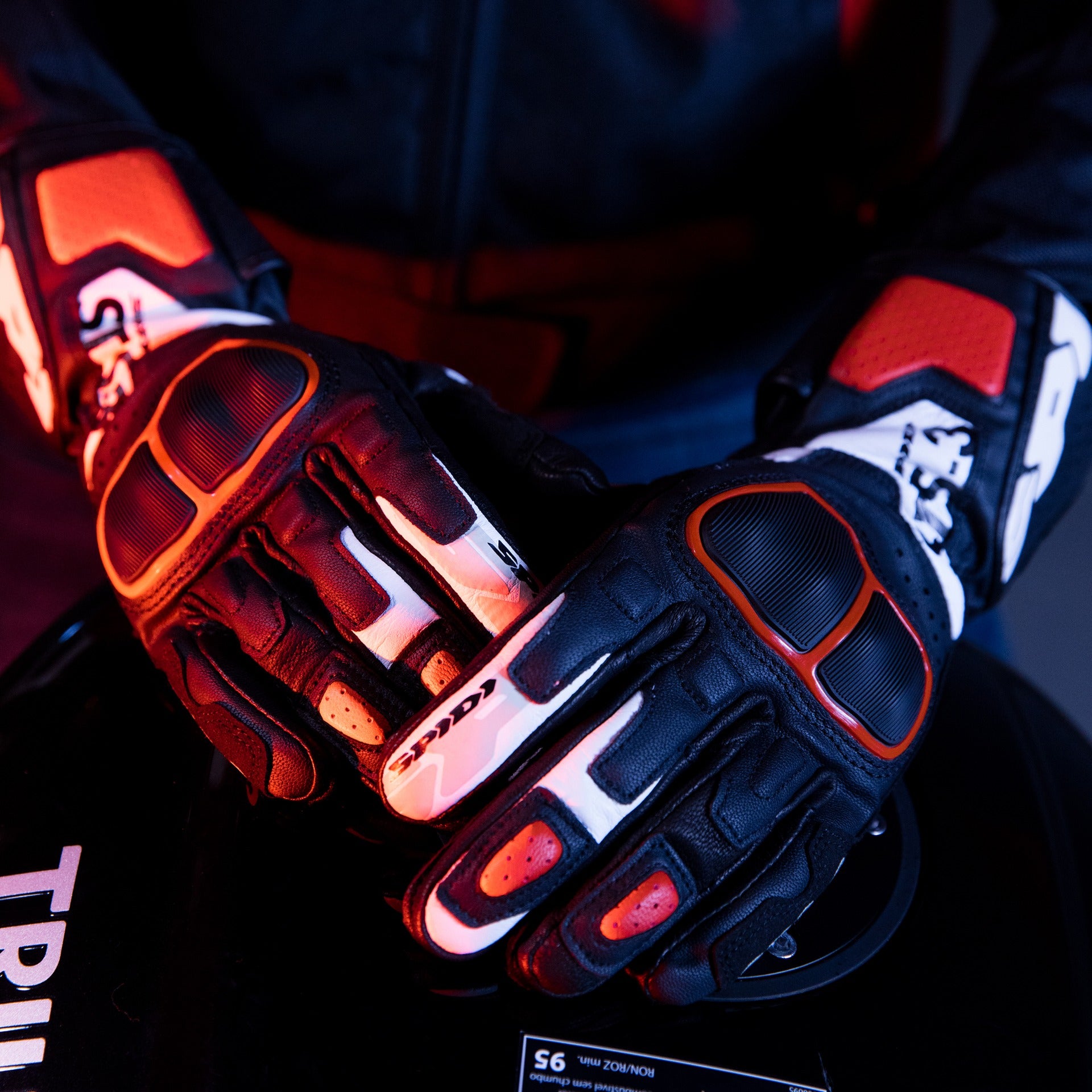 Spidi STS-3 Sport Motorrad Lederhandschuhe | Frauen | Rot | A220014