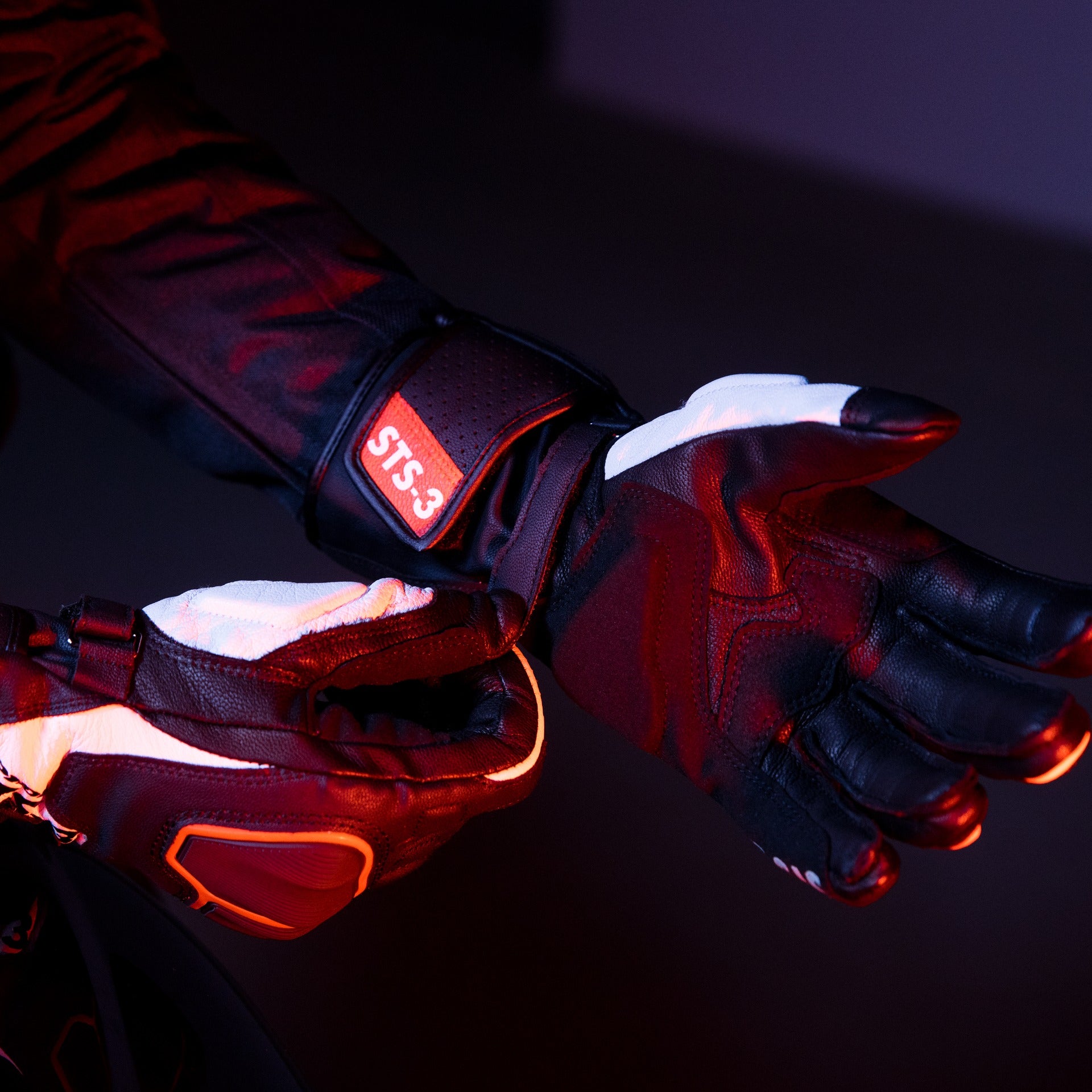 Spidi STS-3 Sport Motorrad Lederhandschuhe | Frauen | Rot | A220014