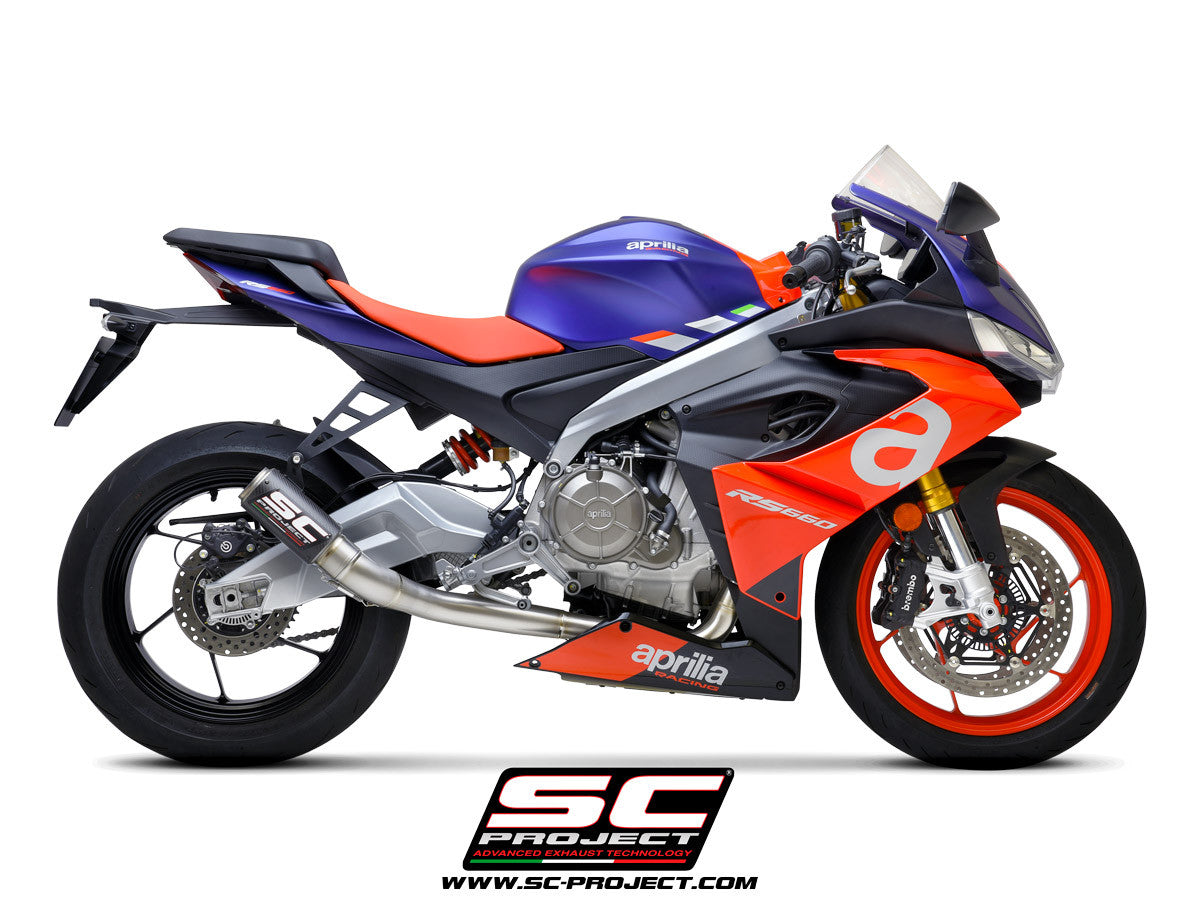 Sistema de escape SC-Project Titan completo 2-1 CR-T Aprilia RS 660 (20-24) A23A-PTC36 