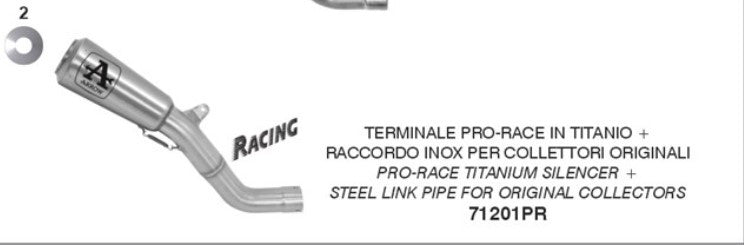 Kit de Escape Arrow Slip-On Pro-Race Titanium Aprilia RSV4/RR/RF (15-16) 71201PR 