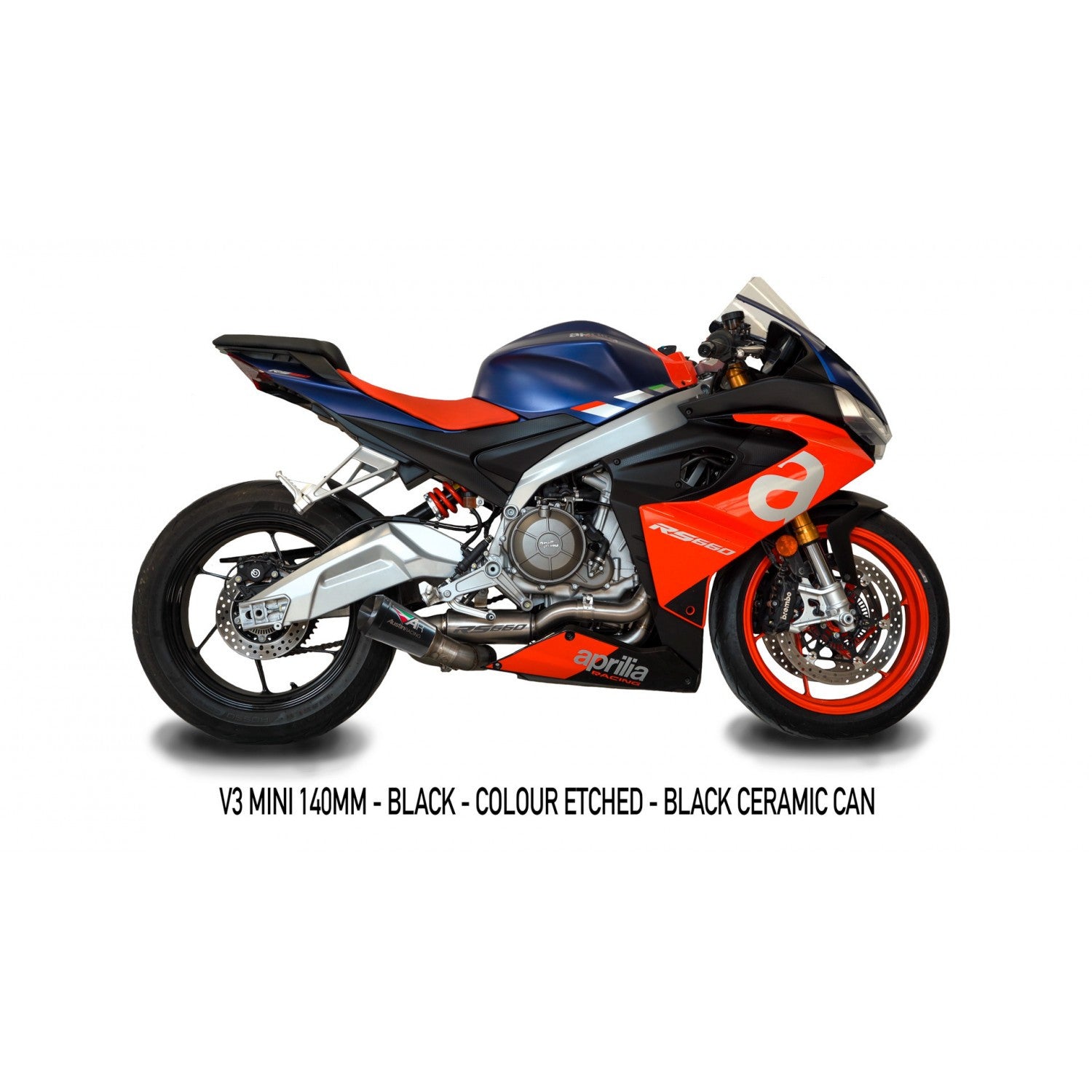 Sistema de escape completo Austin Racing Titanium V3 Mini Aprilia RS 660 (20-26) 