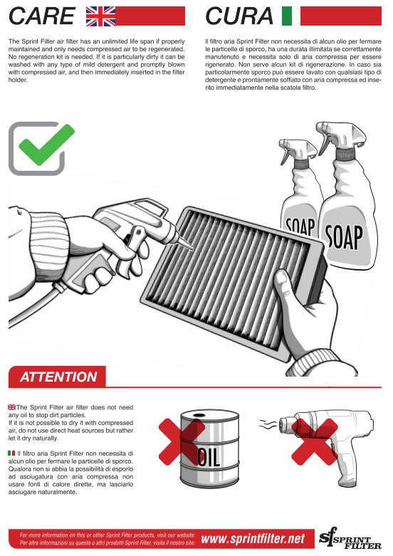 Filtro de ar Sprint Filter R127S F1-85-SBK para Ducati Panigale V2 955 (20-24) 