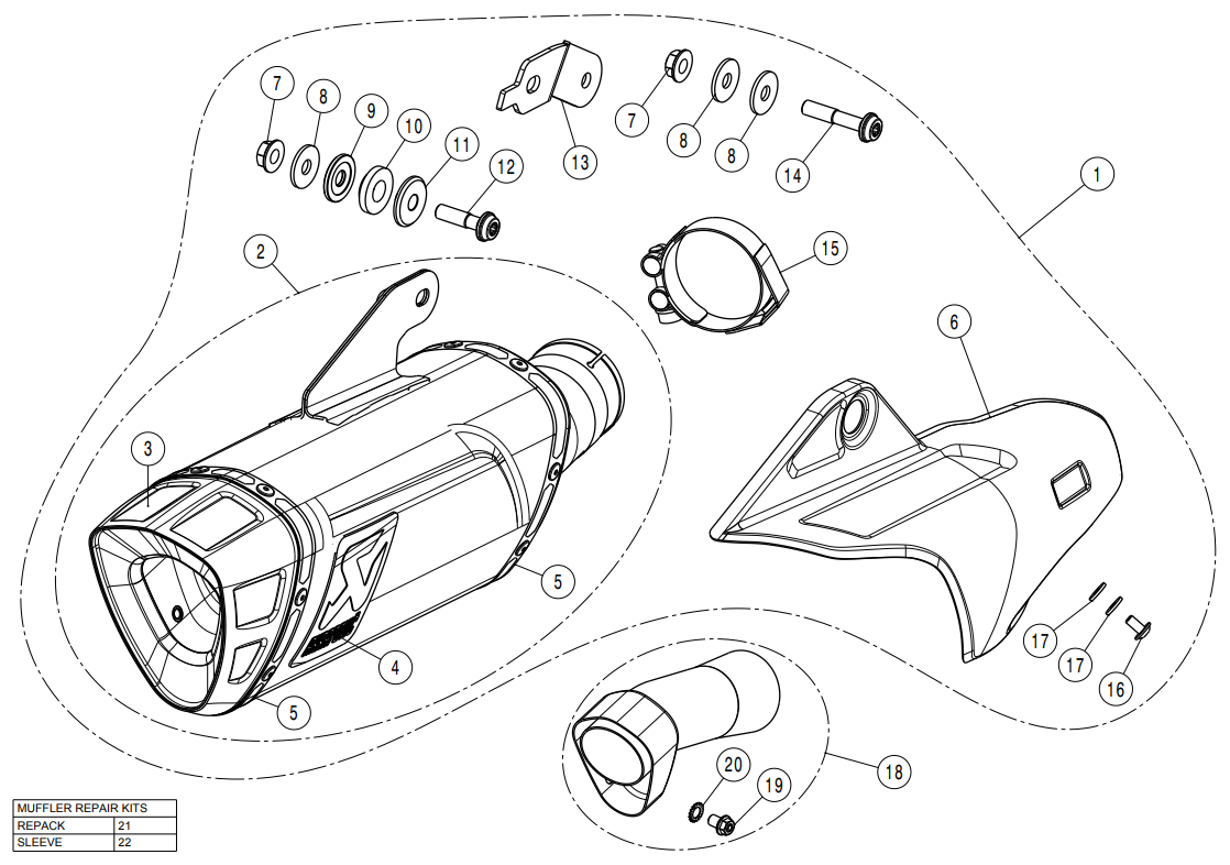 Akrapovic Slip-On Line (Titânio) Yamaha YZF-R1/M (15-25) S-Y10SO18-HAPLT 