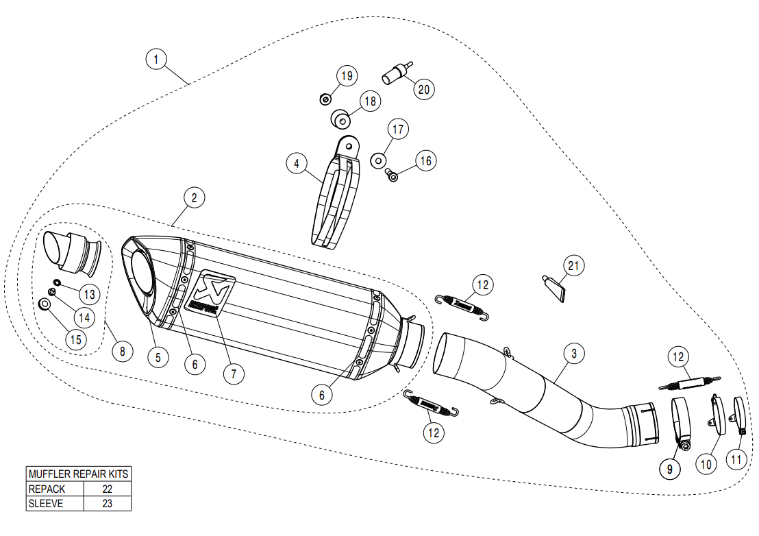 Akrapovic Slip-On Line (Carbono) Aprilia RSV4/RR/1100 Factory (21-26) S-A10SO13-RC 