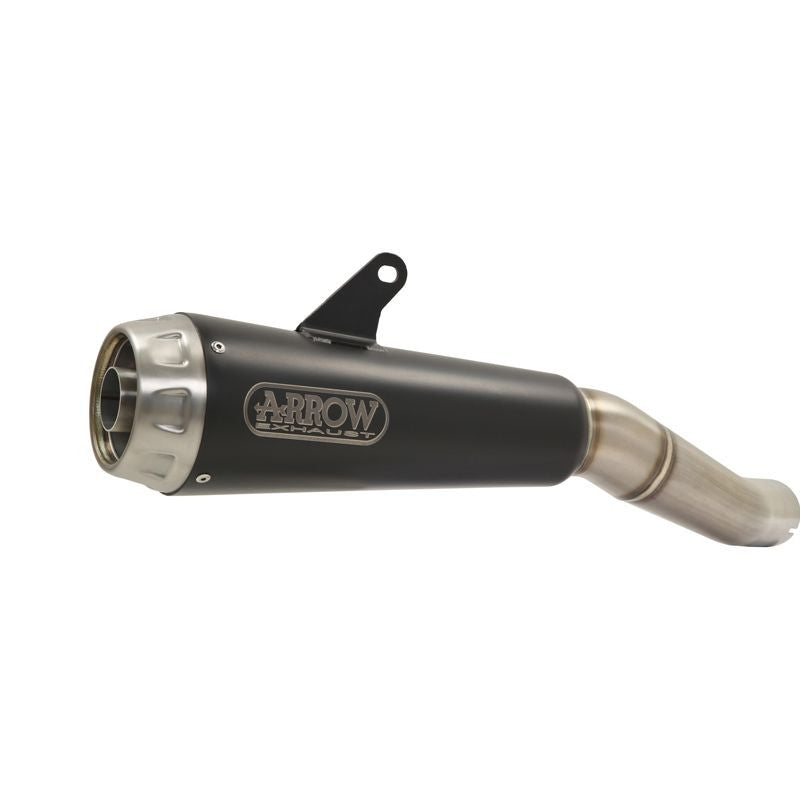 Kit de Escape Arrow Slip-On Pro-Race em Aço Inoxidável Escuro para Aprilia RSV4/RR/RF (17-18) 71214PRN 